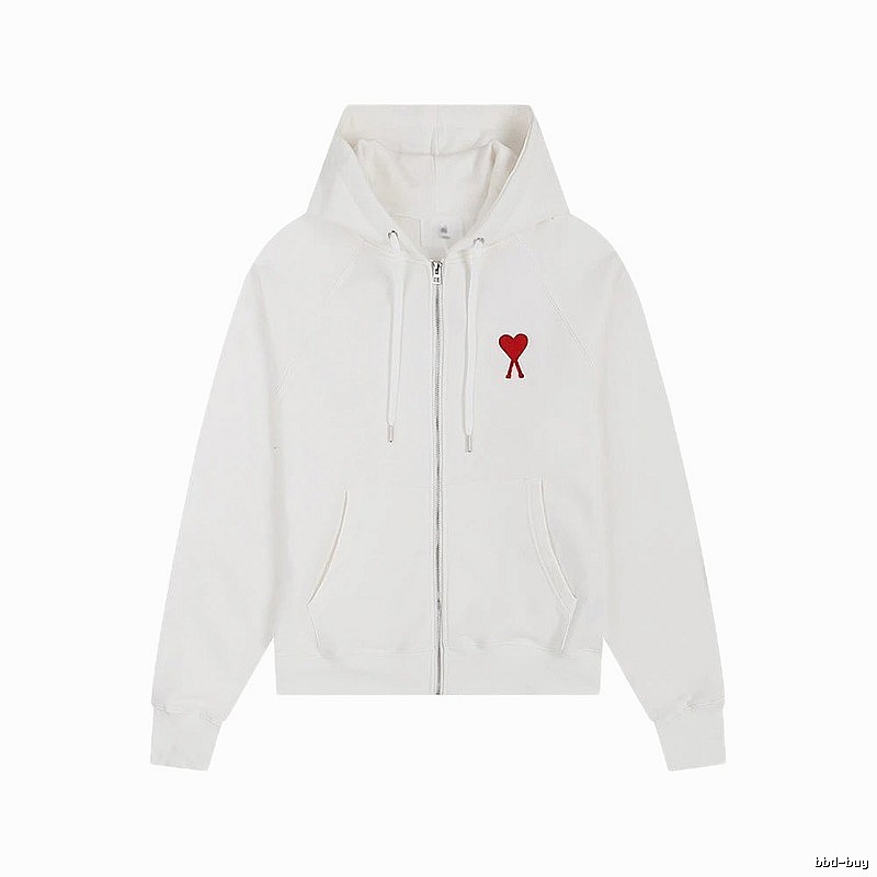 AMI Love Simple White Hoodie