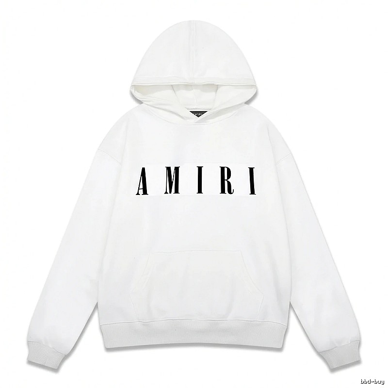 AMIRI minimalist style white hoodie