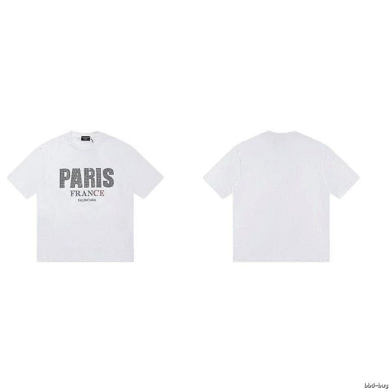 Balenciaga Paris Collection Minimalist Style White T-Shirt
