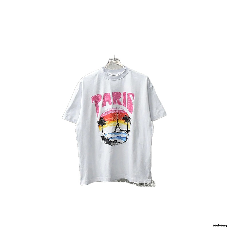 Balenciaga Printed Casual White T-shirt
