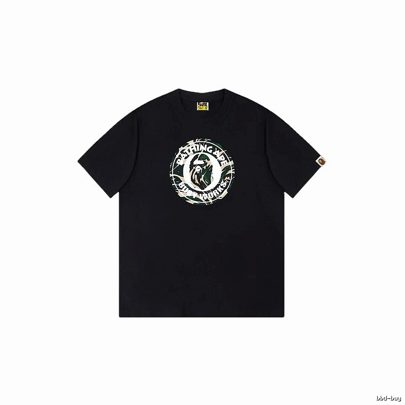 Bape camouflage style black T-shirt