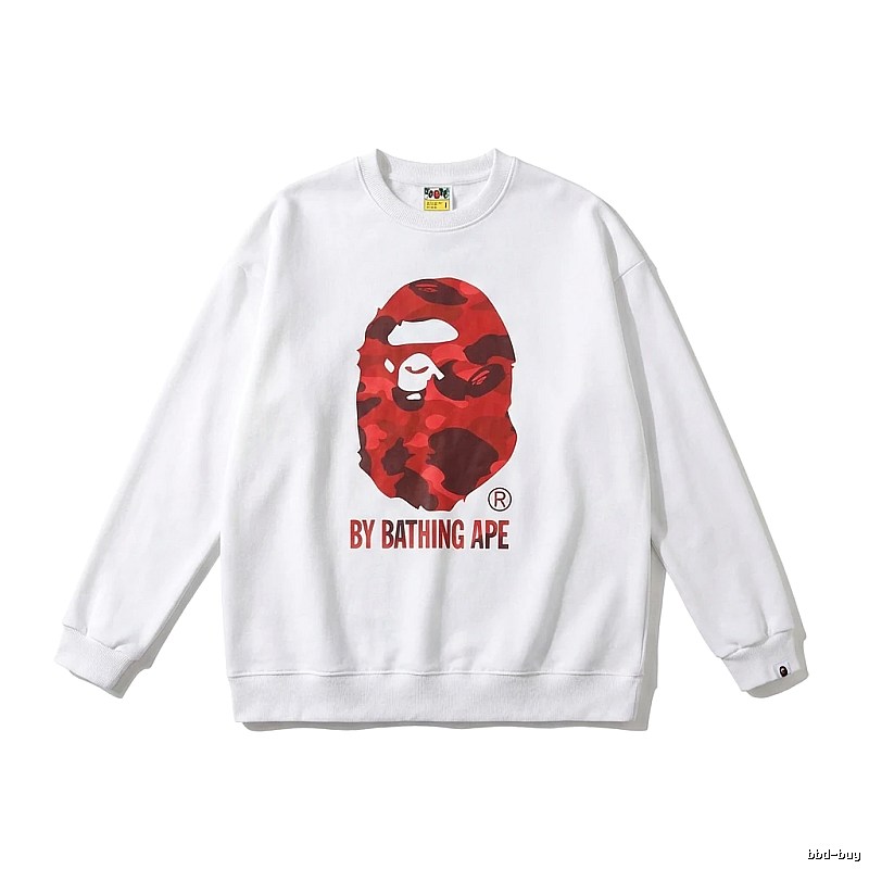Bape camouflage-style white sweatshirt