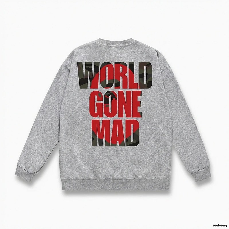 Bape grey letter sweatshirt