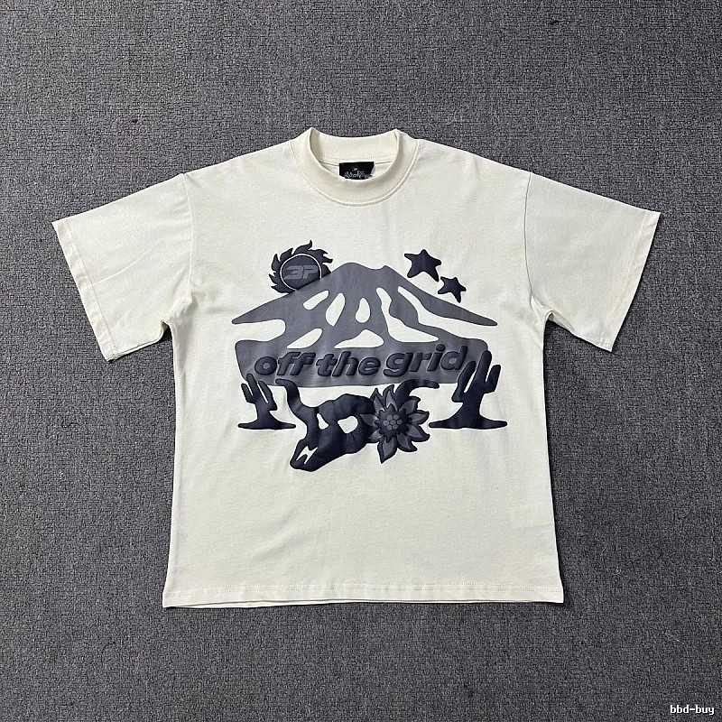 Broken Planet Resort Graphic T-shirt White Cotton Bold with Premium Look