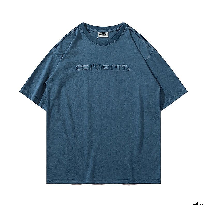 Carhartt Daily Logo T-shirt Light Blue Subtle for City Outfits