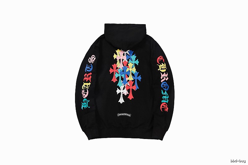 Chrome Hearts 2088-39 Black Cross Graphic Hoodie Resort Wear