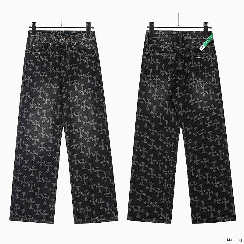 Chrome Hearts Statement Graphic jeans Light Denim Jeans for Easy Pairing