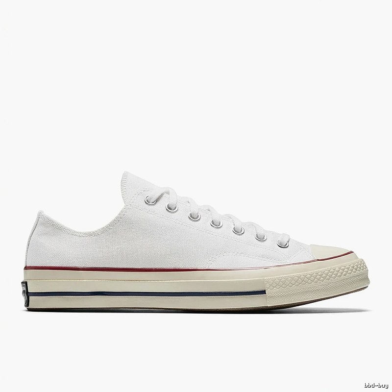 Classic white canvas shoes of Converse