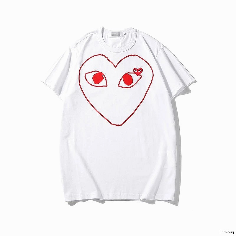 Comme des Garcons PLAY 2023-13 Red Style 2313 Heart Logo T-Shirt Minimal Look