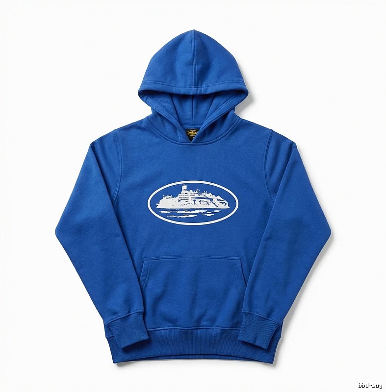 Corteiz Boat Logo Trendy Blue Sweatshirt