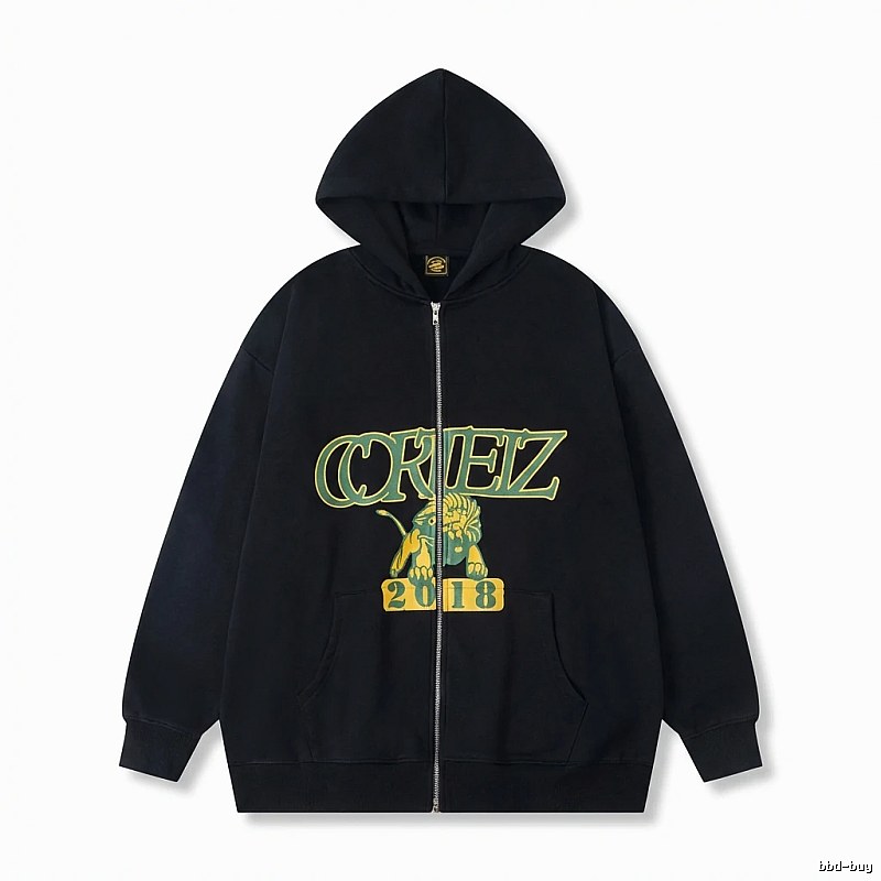 Corteiz Printed Trendy and Cool Black Sweatshirt