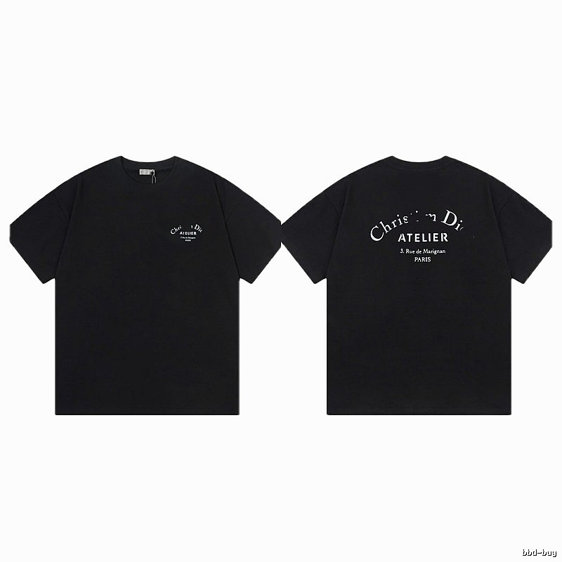 Dior Atelier Minimalist Style Black Short-sleeve T-shirt