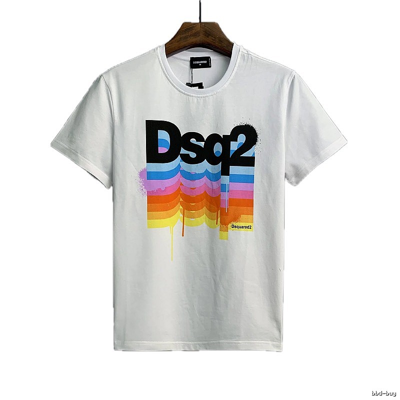 DSQ2 Gradient Print Street Style White T-Shirt