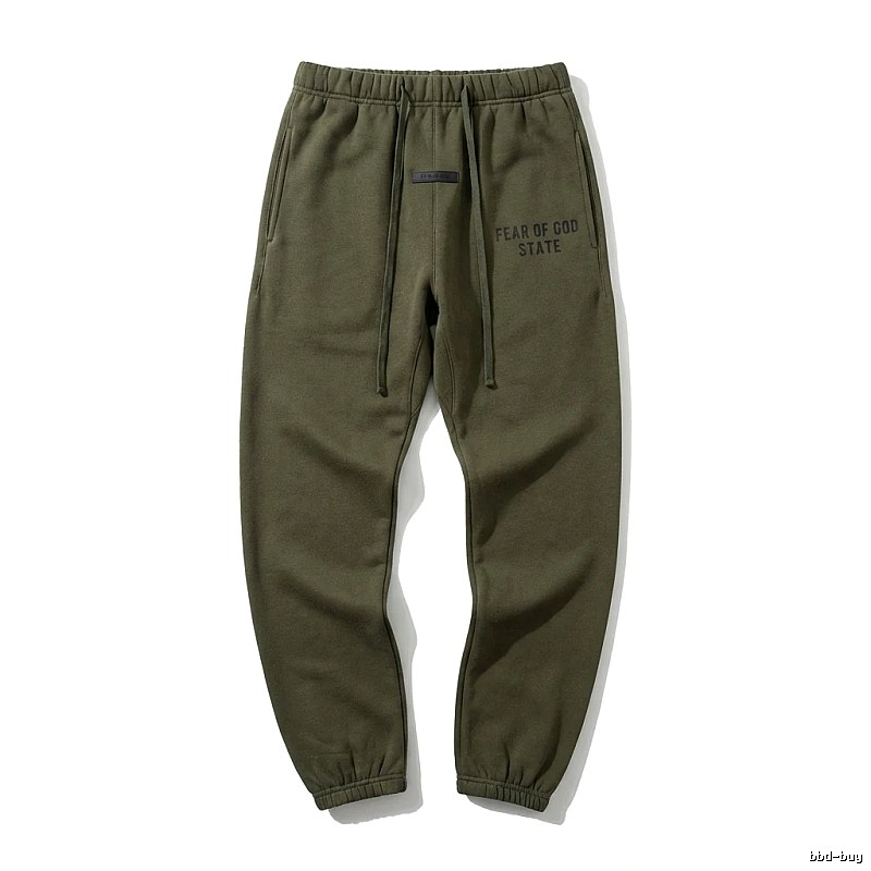 ESSENTIALS casual style olive green sweatpants