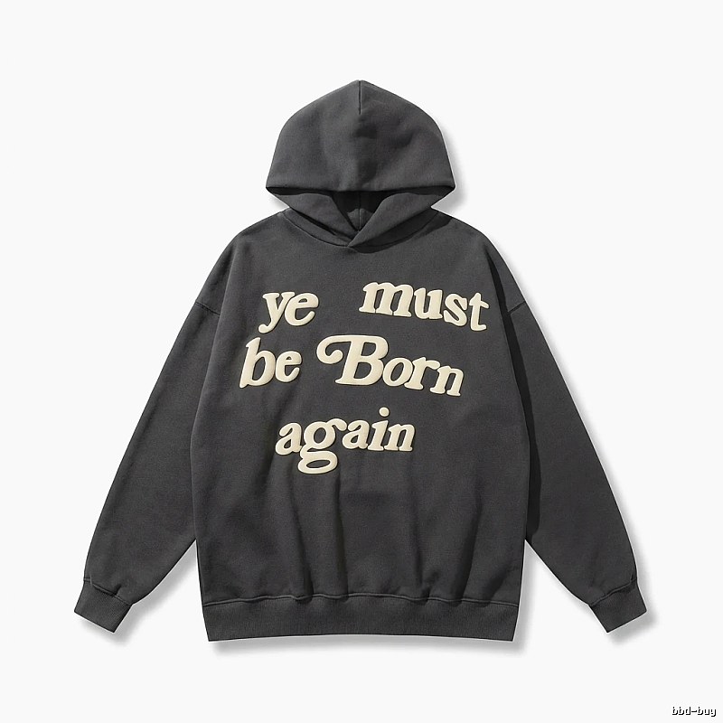 Kanye's retro-style black hoodie
