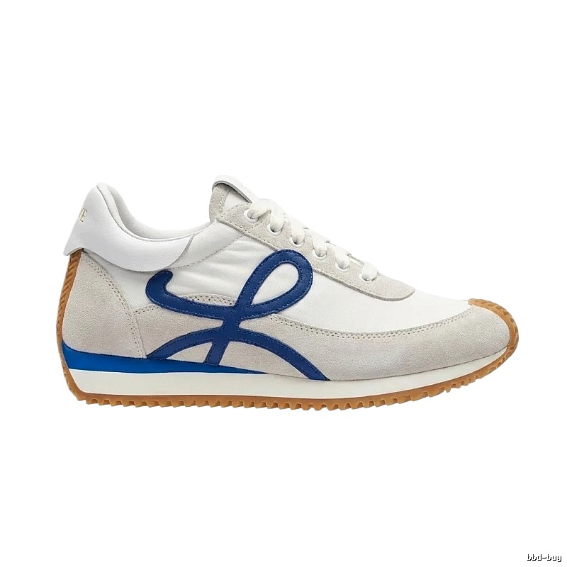 LOEWE retro-style blue and white sports shoes