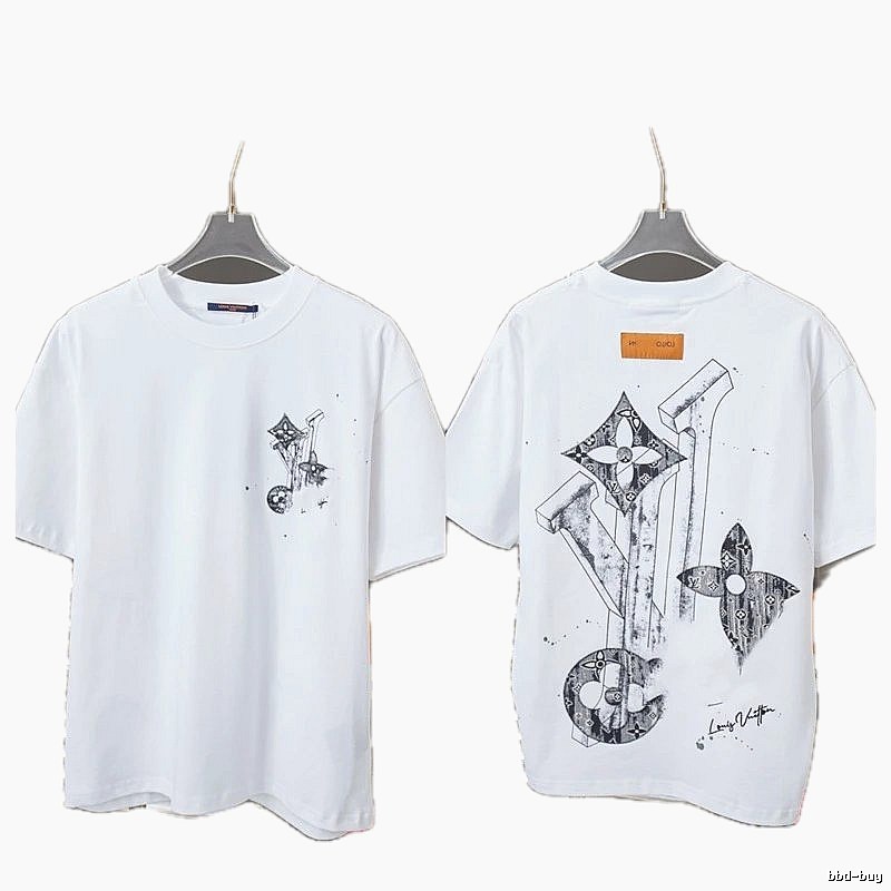 Louis Vuitton Monogram Trendy Style White Short-sleeve T-shirt