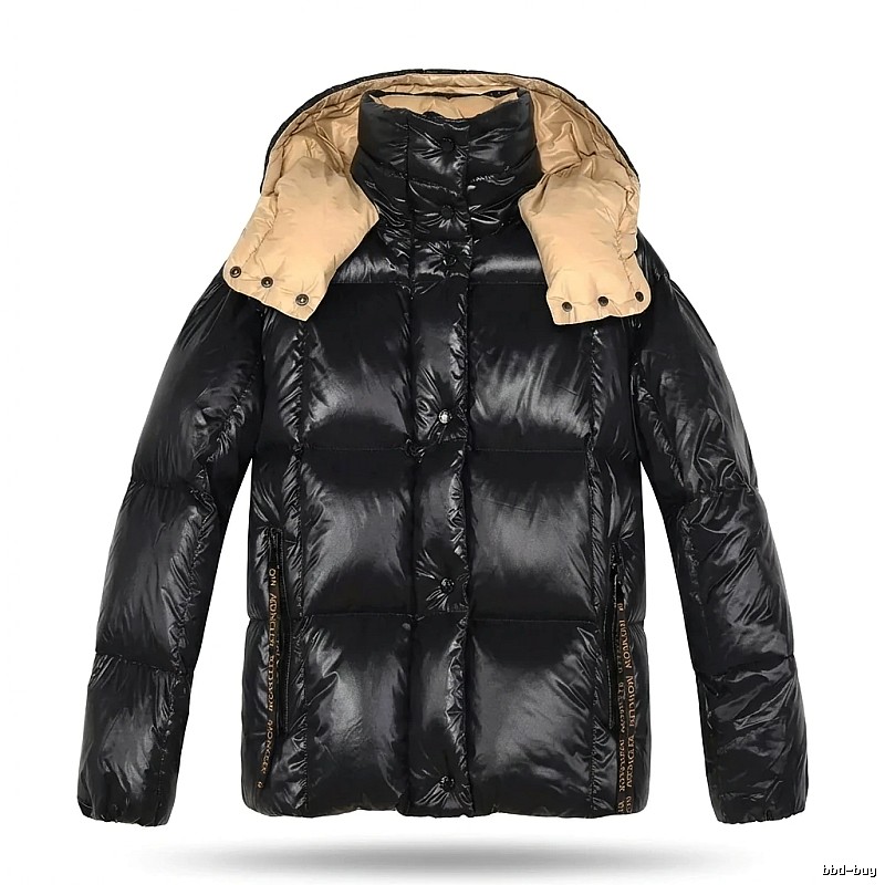 Moncler shiny and stylish black down jacket