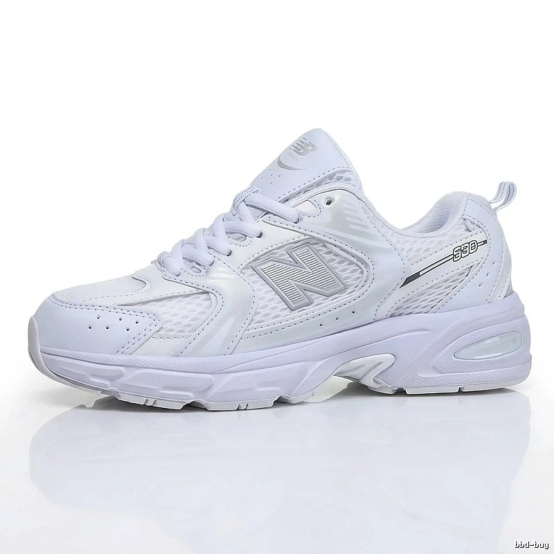 New Balance 530 retro-style white shoes