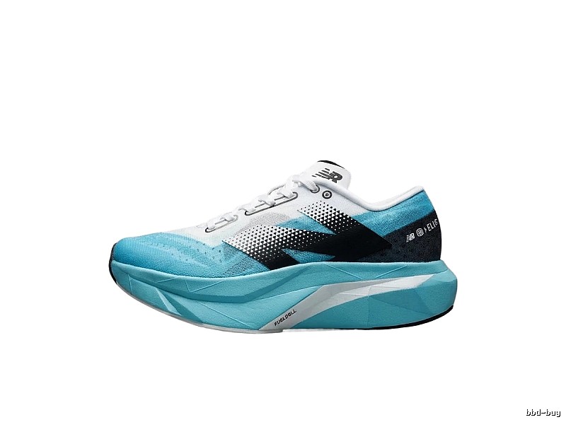 New Balance retro-style blue and white shoes