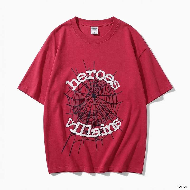 Sp5der Hero Villain Style Red T-shirt