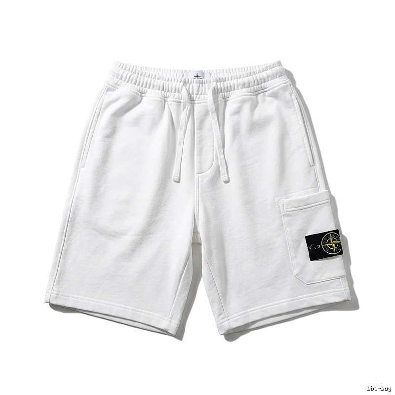 Stone Island workwear-style white shorts