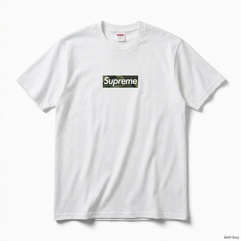 Supreme Camouflage Simple White T-shirt