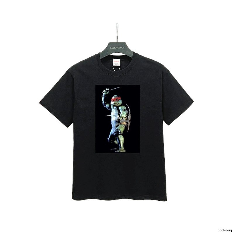 Supreme x Ninja Turtles Co-branded Street Style Black T-Shirt