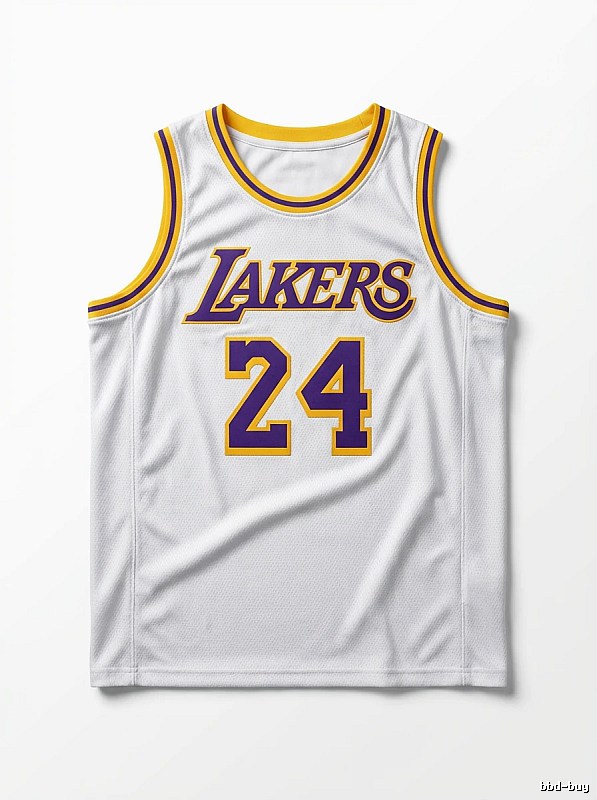 The No. 24 white jersey of the Kobe Lakers.