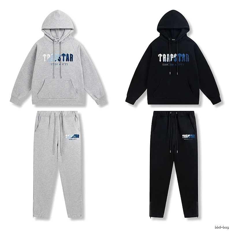 Trapstar Letter Trendy Brand Suit (Grey/Black)