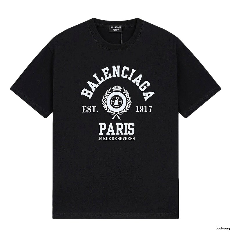 Vintage black short-sleeve T-shirt of Balenciaga