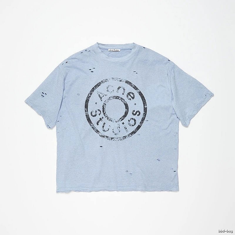 Acne Studios 2090-80 Blue Style Ac908041 Stockholm Logo T-Shirt Training Look