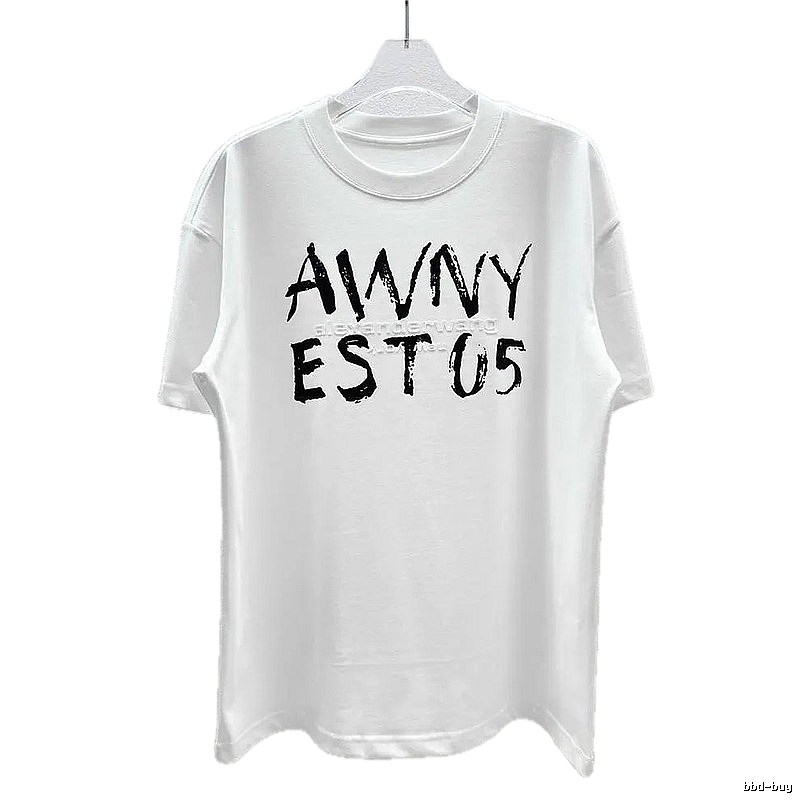 Alexander Wang Graffiti Letter Street Style White T-Shirt