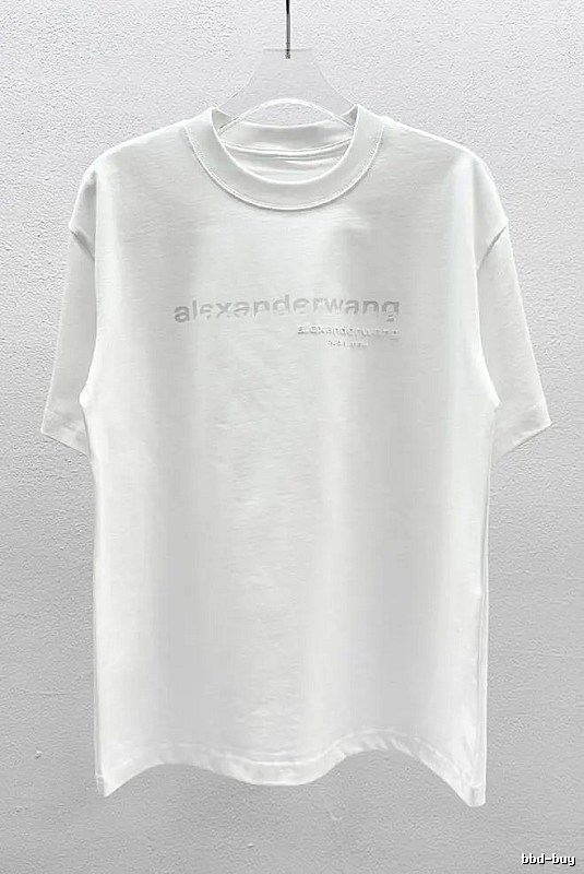 Alexander Wang Letter Print Casual Style White T-Shirt