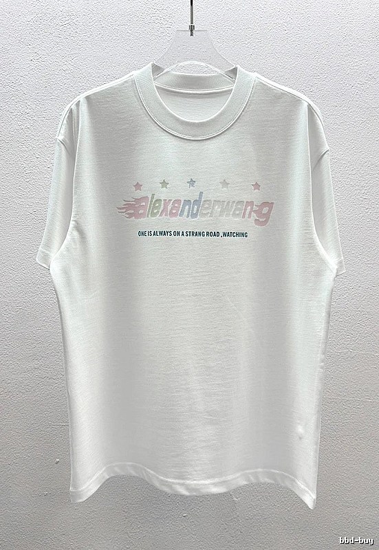 Alexander Wang Letter Print Street Style White T-Shirt