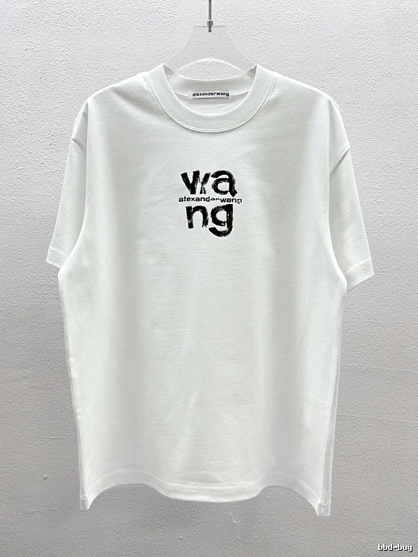 Alexander Wang Letter Print Streetwear White T-Shirt