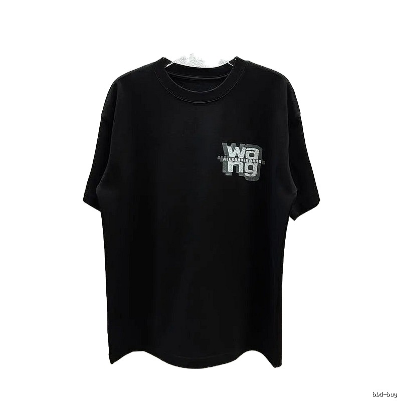 Alexander Wang Printed Street Style Black T-Shirt