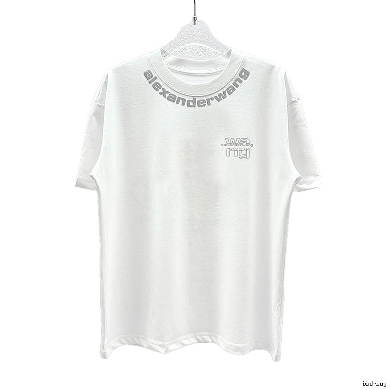 Alexander Wang Printed Street Style White T-Shirt