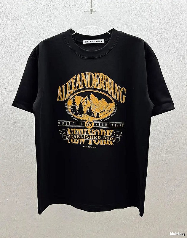 Alexander Wang Vintage Print Black Short-Sleeve T-Shirt