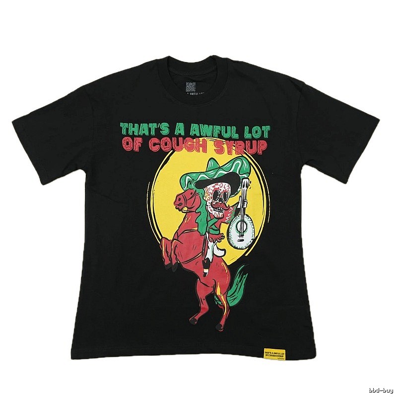 ALOCS Skull Print Street Style Black T-Shirt
