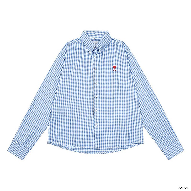 AMI Love Blue Checkered Shirt