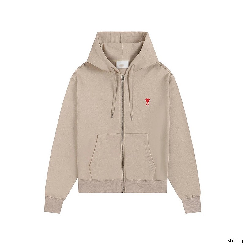 AMI Love Minimalist Style Beige Cardigan