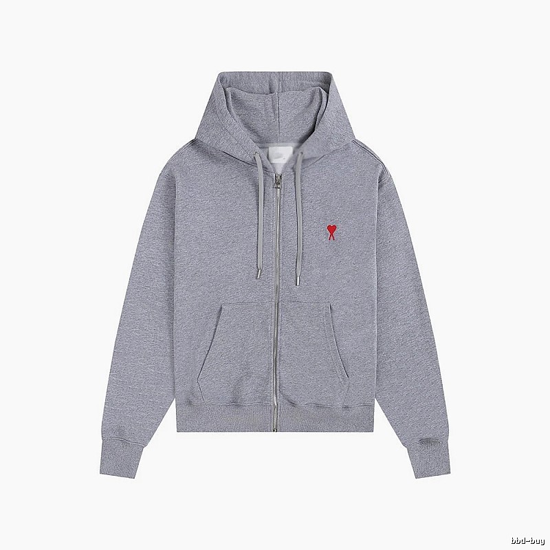 Ami Love Series Trendy Brand Grey Hoodie