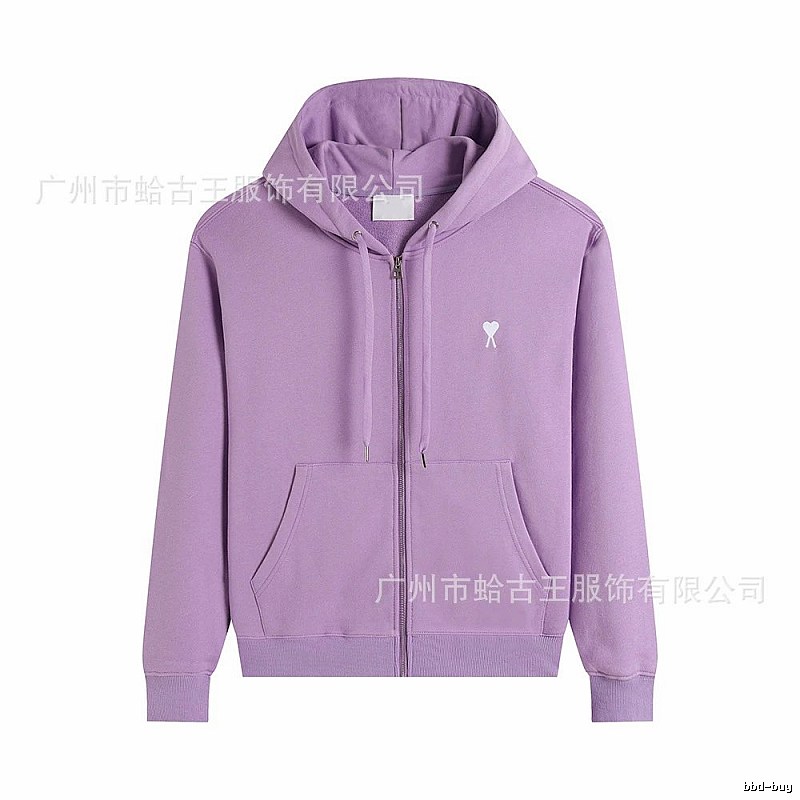 AMI Love Simple Style Purple Hoodie