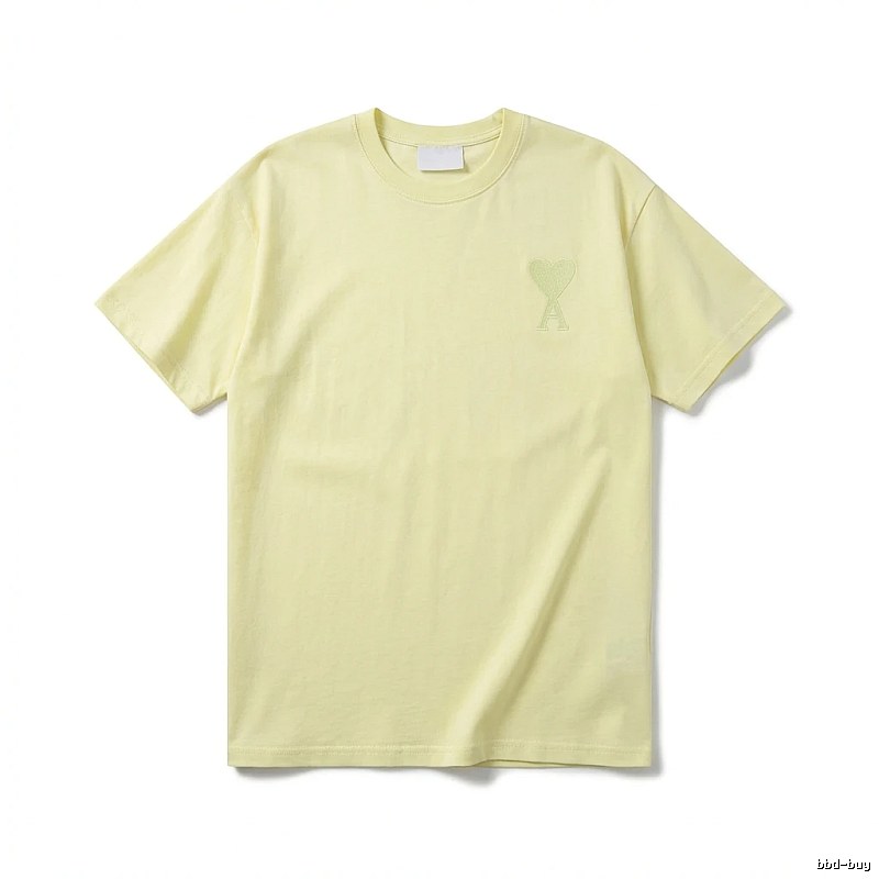 AMI Love Simple Style Yellow T-shirt