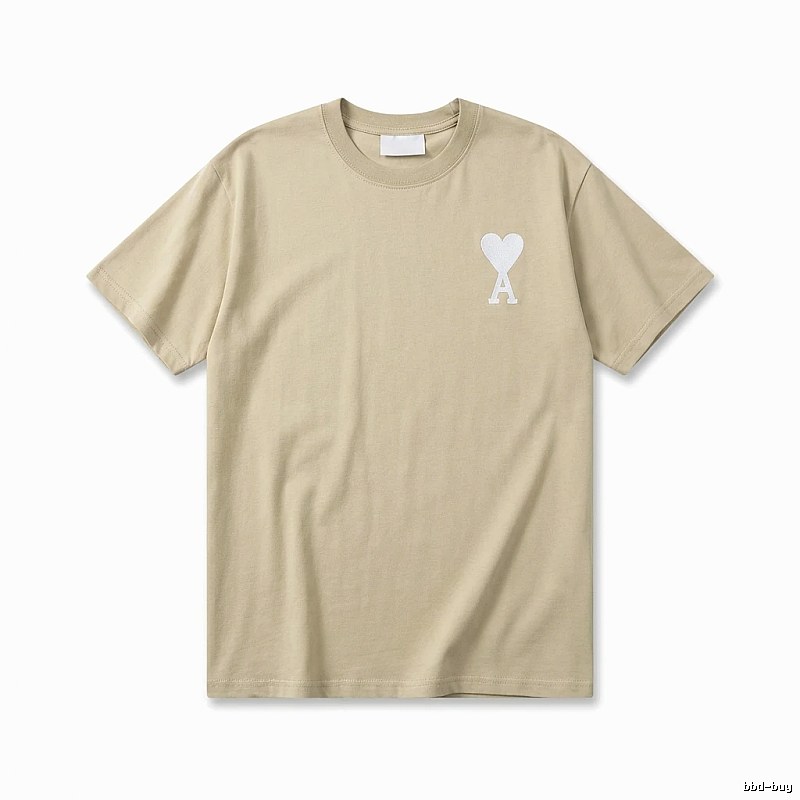 AMI minimalist style beige T-shirt