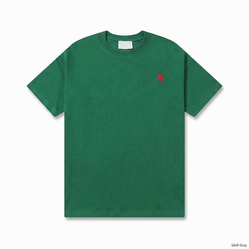 AMI minimalist style green T-shirt