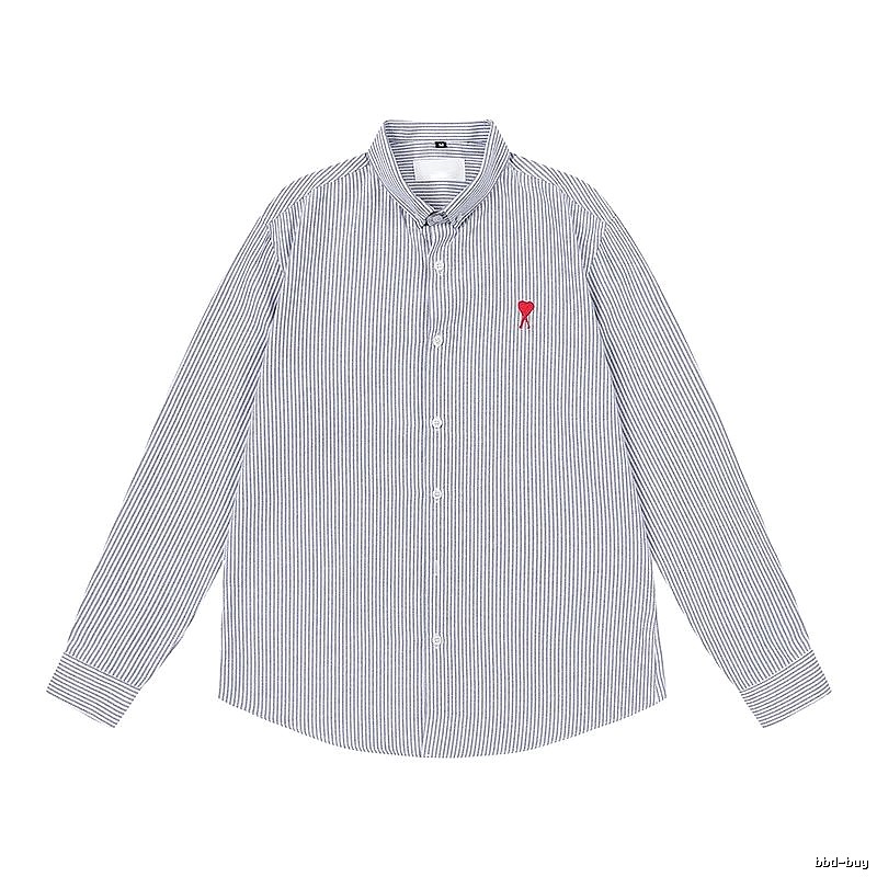 Ami striped minimalist style shirt