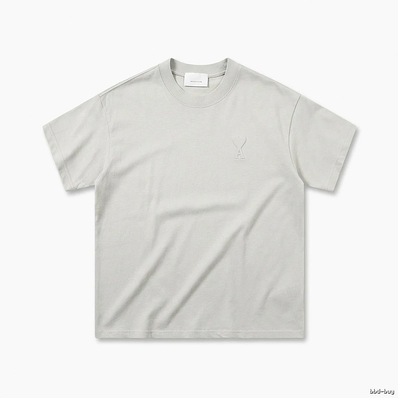 AMI Three-dimensional LOGO Simple White T-shirt