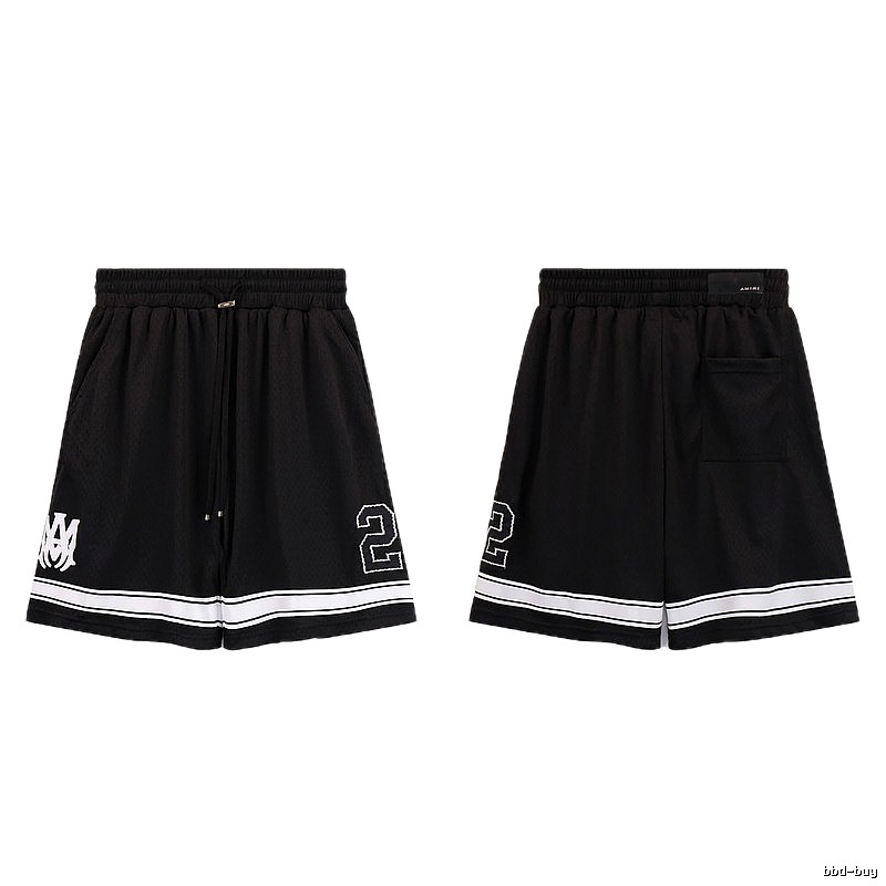 AMIRI American Basketball Style Black Athletic Shorts